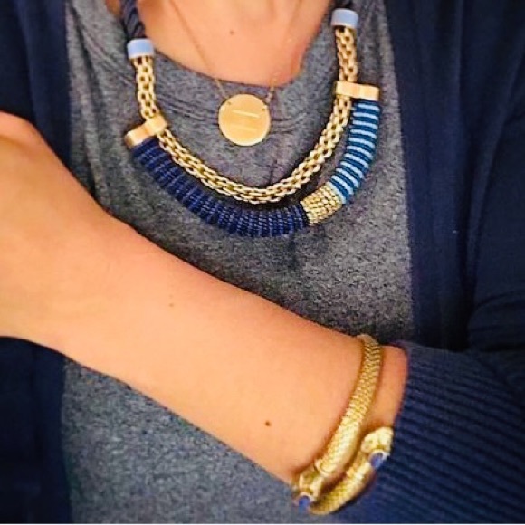 :: S&D⚜️🧞‍♂️Gold & Colbalt Cobra Coil Bracelet - Picture 6 of 6